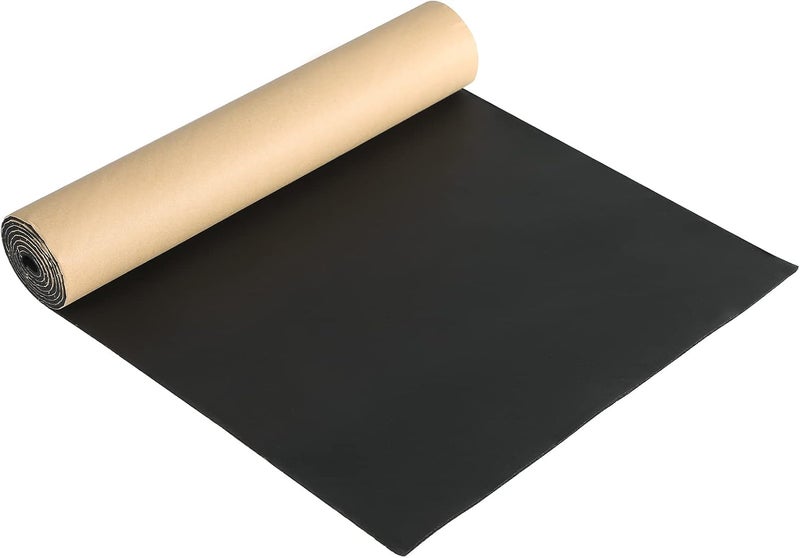 MYFULLY Sponge Neoprene Roll with Adhesive, Waterproof Foam Rubber Sheet Cut to Multiple Dimensions and Lengths for Shock Pad, Gaskets, DIY, Crafts (1/8" Thick x12 Wide x 48" Long) - Image 1